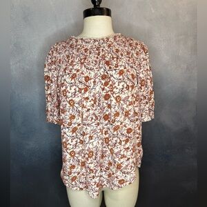 Lucky Brand Floral Print Top | Size Medium